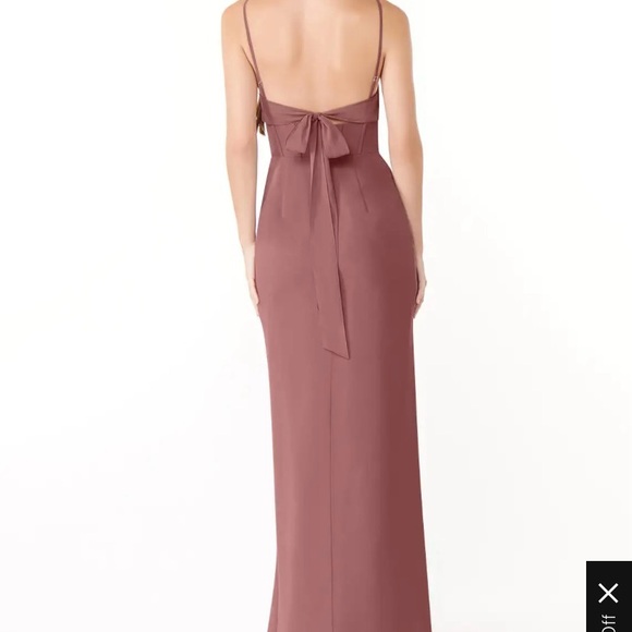 Azazie Mai dress desert rose color - Picture 2 of 4